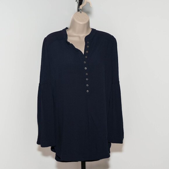 Free People Womens Easy Girl Bell Sleeve Knit Blouse - Size Large - Picture 1 of 6